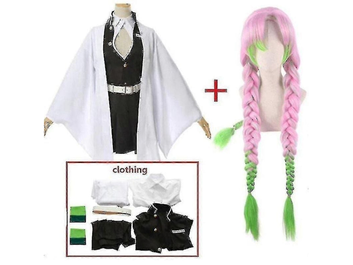 Traje De Cosplay Kanroji Mitsuri Kimono Anime Demon Slayer Kisatsutai Para Adultos Y Niños Ropa De Halloween Femenina