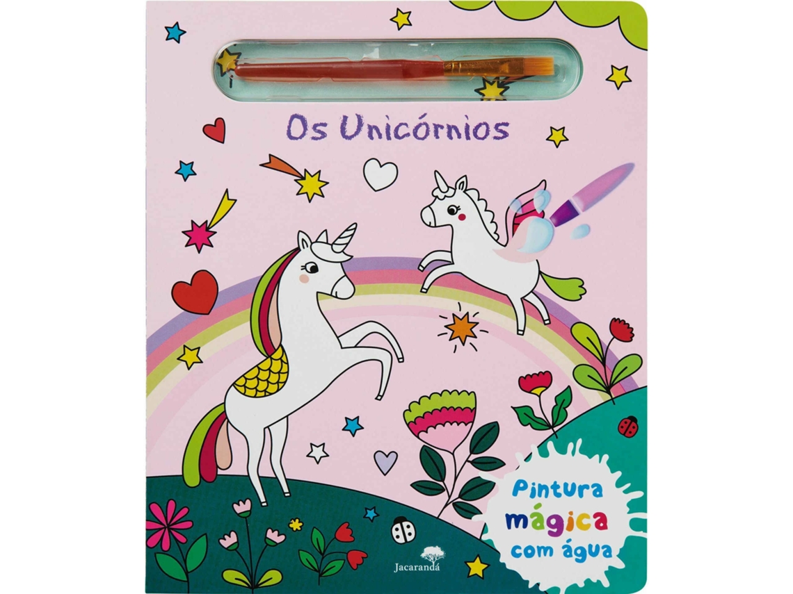 Libro Os Unicórnios Pinturas Mágicas com Água (Portugués)