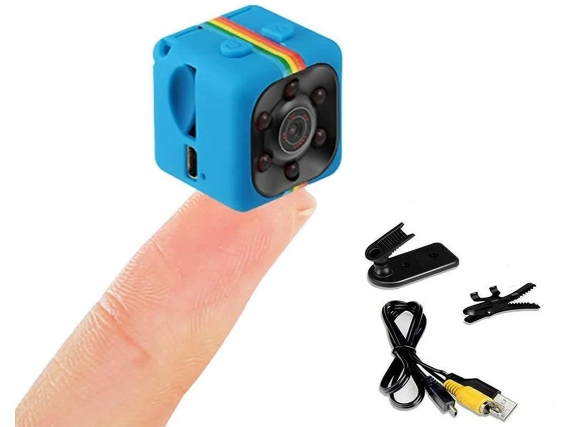 Mini cámara espía 960p HD inalámbrica con visión nocturna y detección de movimiento, ideal para deportes, hogar y oficina, color azul Bestvite