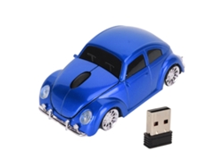 Ratón inalámbrico Baoj-2026 de 2,4 GHz, USB, 1600 ppp, LED, diseño deportivo, rojo y azul, ideal para oficina, portátil, escritorio y juegos.