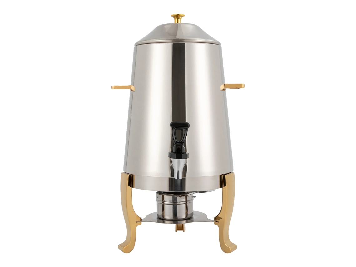 Dispensador de bebidas calientes, acero inoxidable, gran capacidad, plateado y dorado (OEM)