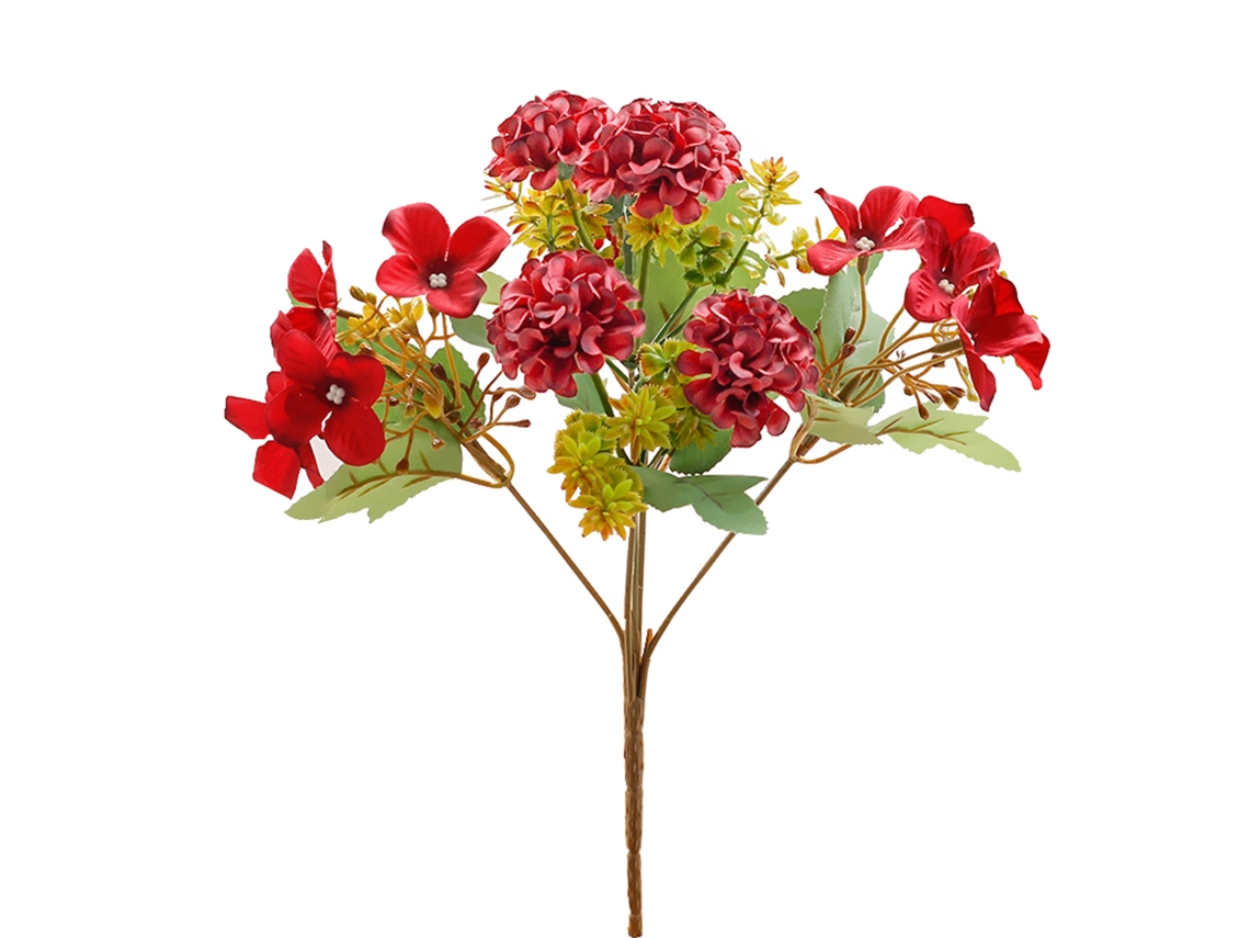 Flores artificiales de hortensia con tallo largo, ramo de cabezas de seda, plantas falsas para jarrones, decoración de interiores, bodas, fiestas y hogar.