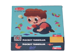 Dan26-14 Piezas Tangram Infantil Para Niños, Rompecabezas Diy Luminoso, Ejercita Habilidad Manual, Tangram De Bolsillo, Juguete Educativo Intelectual