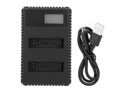 Cargador doble para cámara AHDBT-401 con pantalla LCD, cargador de batería digital