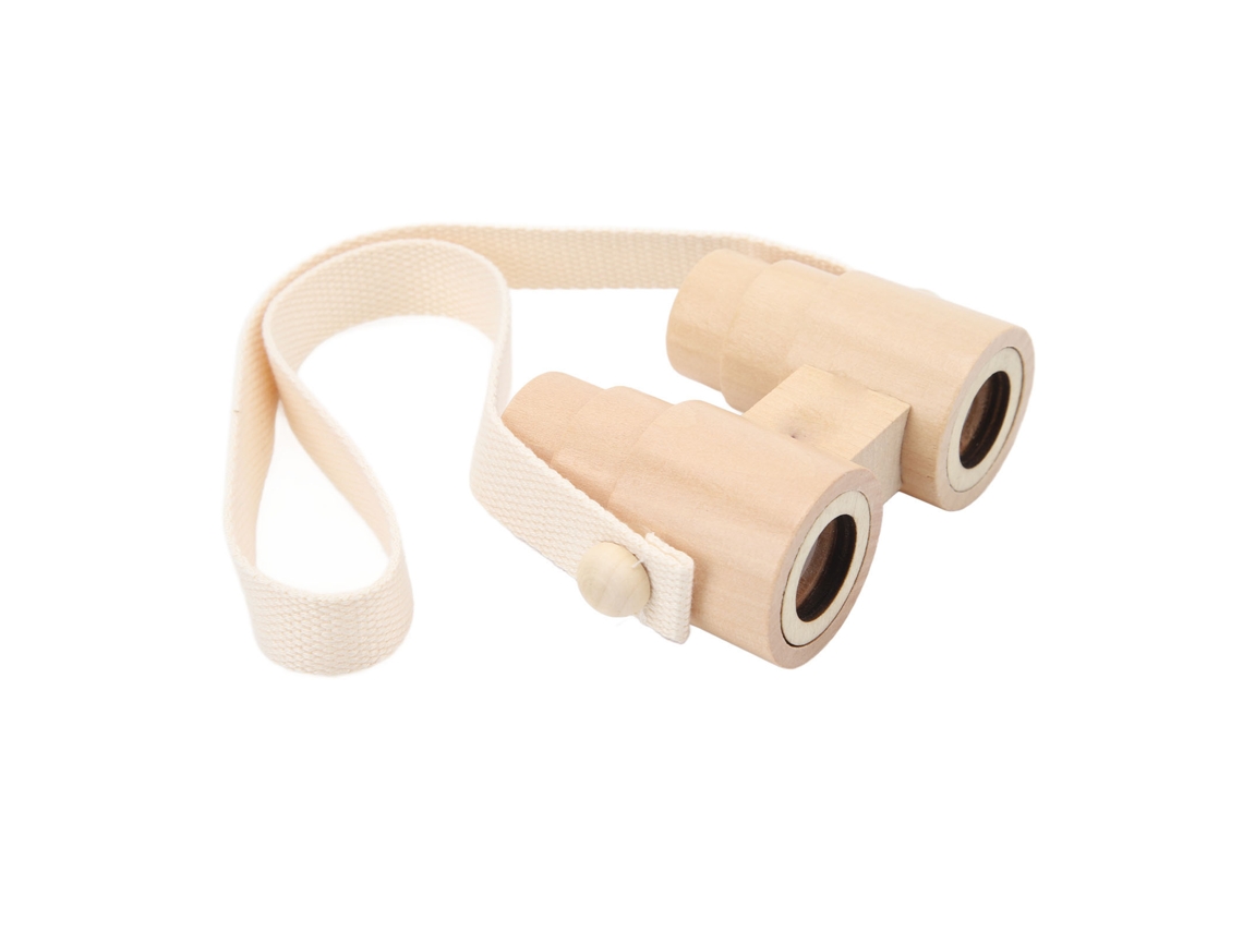 Prismáticos De Madera Para Niños, Lentes Transparentes, Con Cable, Portátiles, Para Uso En Exteriores, De Madera De Tilo.