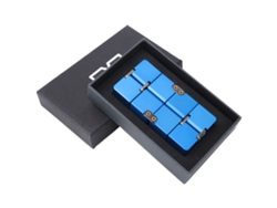 Brinquedo Anti-estresse Cubo Mágico Infinito De Liga De Alumínio Portátil Azul