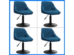 Maison Exclusive - Sillas De Comedor Giratorias 4 Unidades Terciopelo Azul