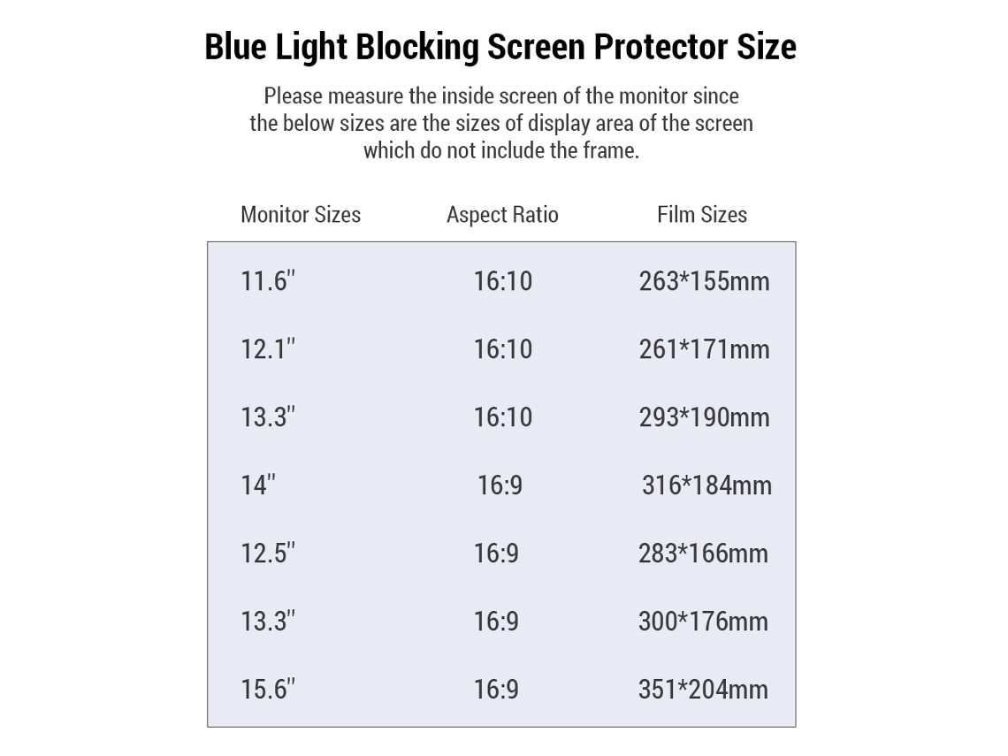 Protector De Pantalla Contra La Luz Azul Para Portátil De 15.6'' 16:9, Filtro Anti-reflejos Uv Con Alta Transmitancia