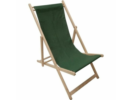 Tumbona JARDIN PRIVE Verde 132 x 55 x 35 cm Madera de haya