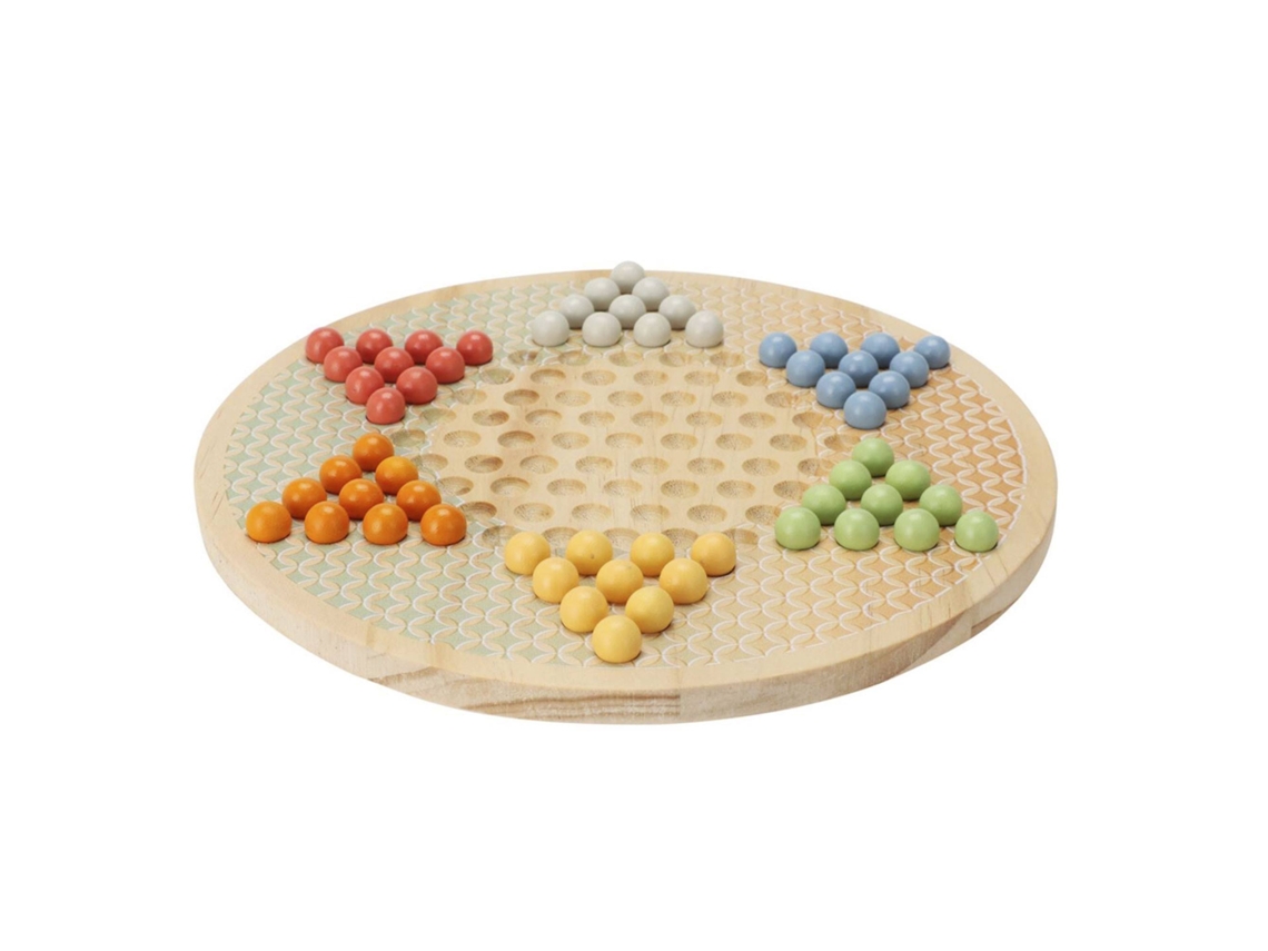 WELL HOME - Juego de CHINA SOLITARIO en madera con 6 colores diferentes