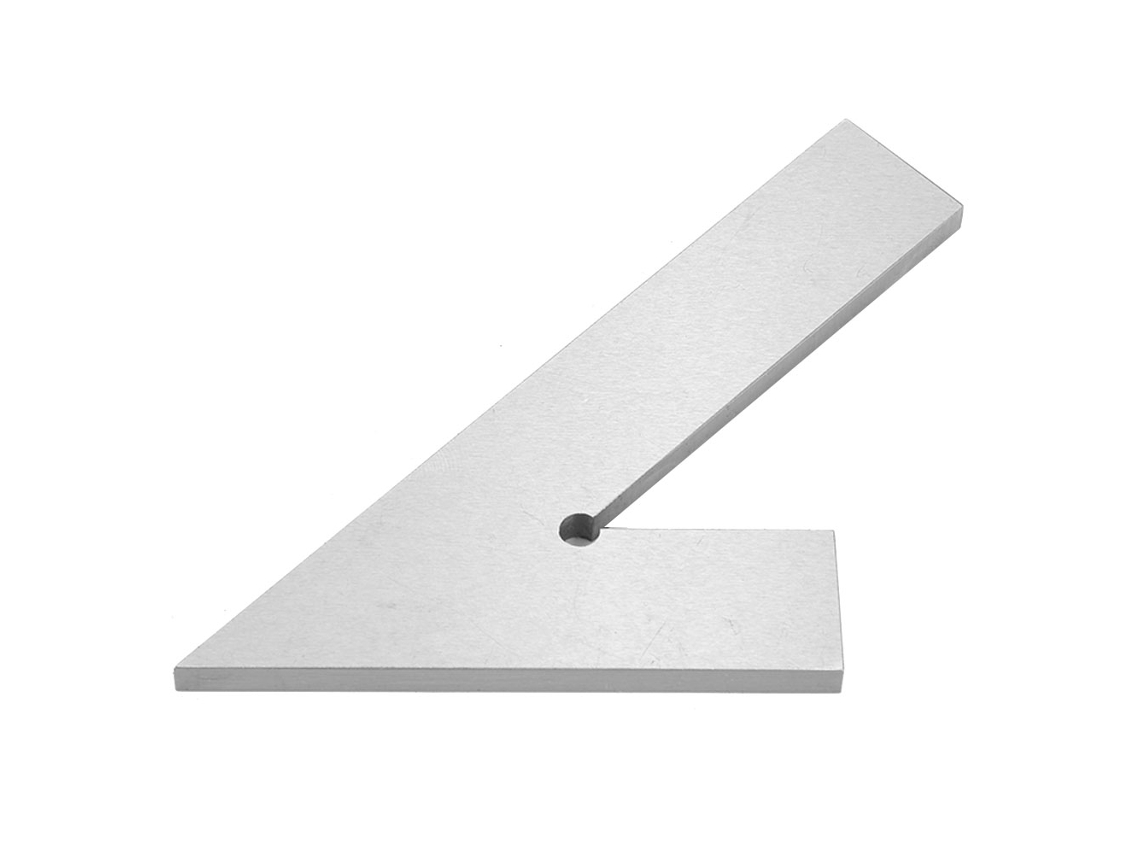 Regla Ángulo Cuadrado 45° Acero Inoxidable Pulido Fino Din875/2 (100*70mm)