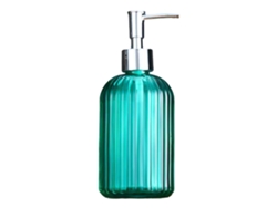 MEOIRUERY Dosificador de Jabón en Cristal, Botella Transparente Recargable con Bomba para Jabón Líquido (400ml)