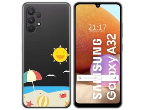 Carcasa Samsung Galaxy A32 4G TUMUNDOSMARTPHONE Dibujos Transparente Multicolor