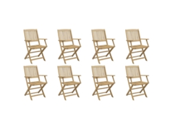 Maison Exclusive - Sillas Jardín Plegables 8 Uds Madera Maciza Acacia 54x61x88cm