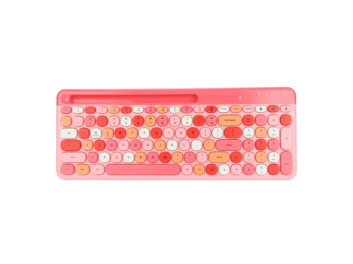 Mini Teclado Inalámbrico Con 100 Teclas, Ahorro De Energía Inteligente, Para Windows, Ios Y Android - Rosa