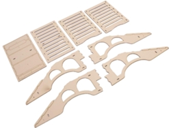 Puente de madera SFUSHOS para coches RC, rampa simulada.