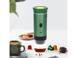 Cafetera portátil 3 en 1 con bomba eléctrica, cápsulas, polvo concentrado, doble uso y calefacción, color verde Cuich