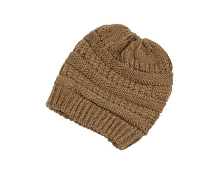 Gorro com rabo de cavalo quente de inverno, elástico macio