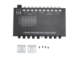 Ecualizador De Audio Para Automóvil Ajustable De 5 Bandas Con Cd, Entradas Aux Y Salidas Para Subwoofer Delantero/trasero.