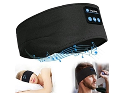 Cinta Bluetooth, banda ajustable para auriculares, pulsera lavable para dormir, Yoga al aire libre, Llamadas al aire libre, negro