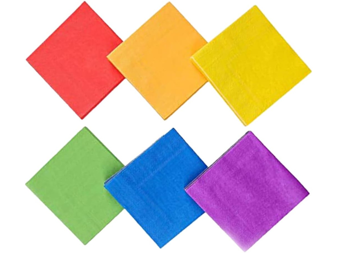 Servilletas de fiesta coloridas, 120 unidades, impresas, papel absorbente desechable, utensilios Gokoco