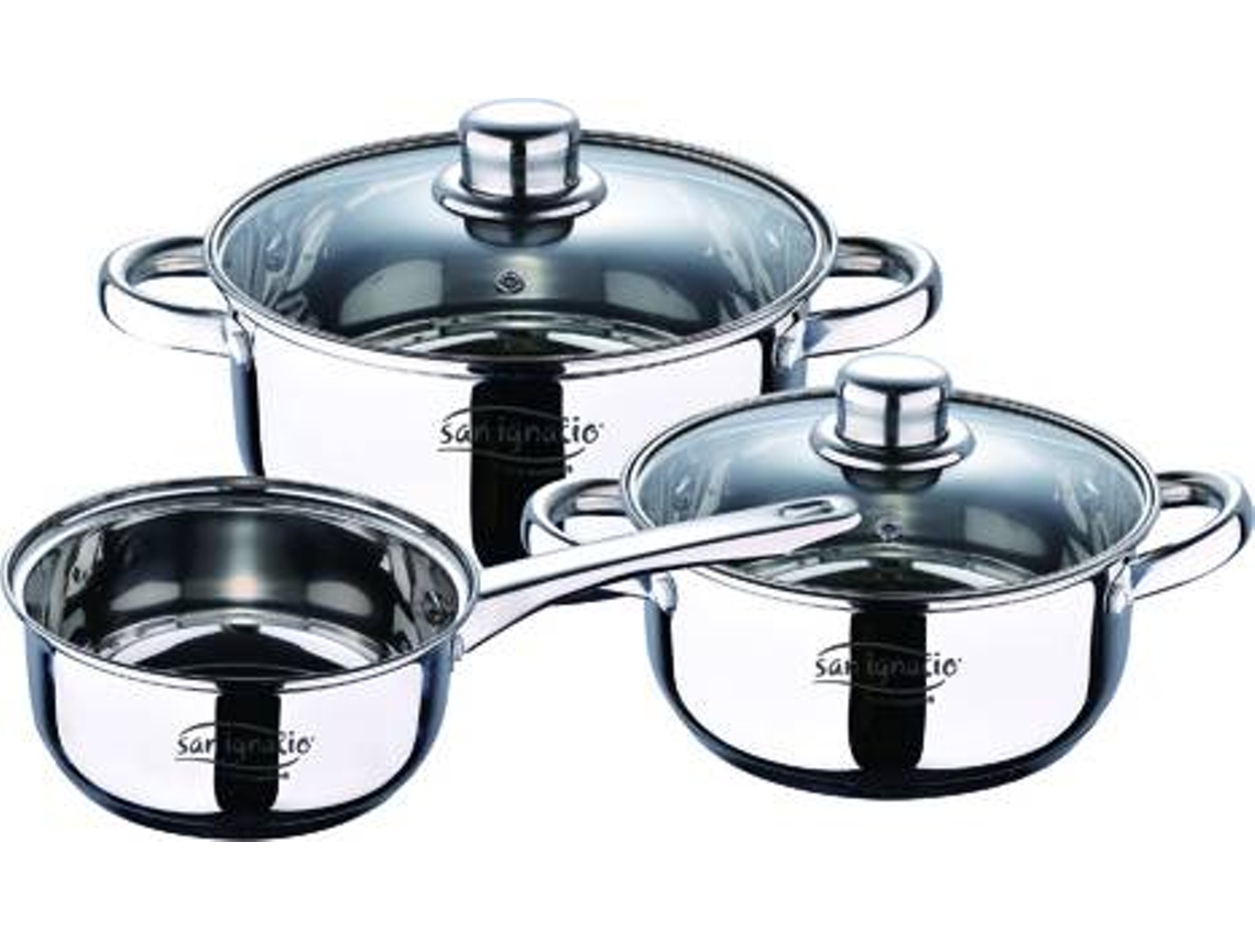 Batería de Cocina de Inducción SAN IGNACIO Cassel (Acero Inoxidable - 5 Piezas)