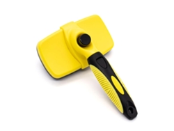 Cepillo para gatos con mango largo, mango antideslizante, peine de acero, accesorio para mascotas