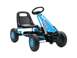 Kart Con Pedales, Asiento Ajustable, Ruedas De Eva, Freno, Embrague, De 3 A 8 Años, Azul.