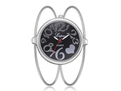 Reloj De Pulsera De Cuarzo Para Mujer Con Esfera Redonda Y Diamantes De Imitación Efecto Arena Movediza En Piel Sintética (blanco).
