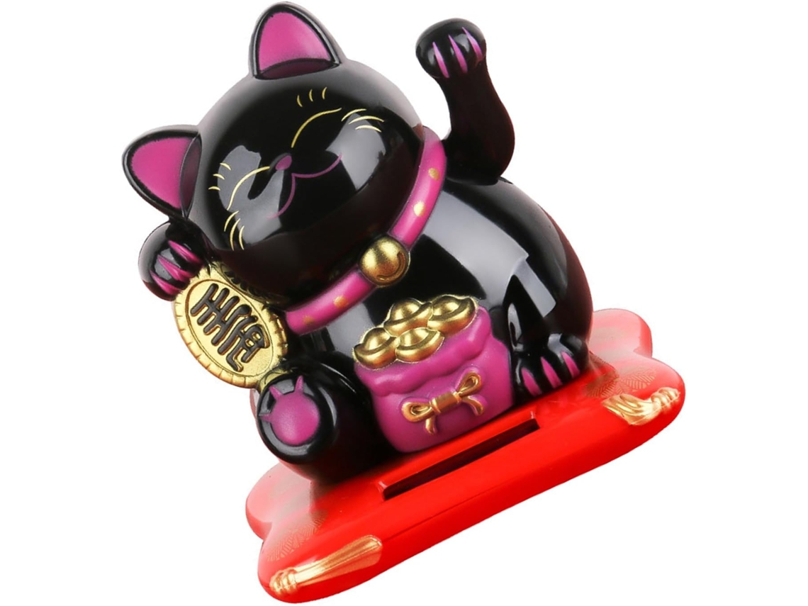 Colgante De Poliestireno Para Coche - 14 Cm Decoración Silenciosa En Una Estatua De Gato Exitosa