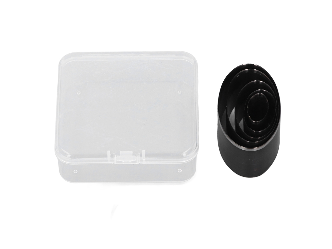 Juego De 5 Troqueles Ovalados Para Cortar Cuero De 20-60 Mm, Herramienta Perforadora Hueca Para Manualidades.
