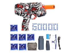 Juguete Eléctrico De Lanzamiento De Agua Para Niños, Juego De Bolas De Agua, 60.000 Perlas, Rojo Graffiti, Juguete Para Exteriores