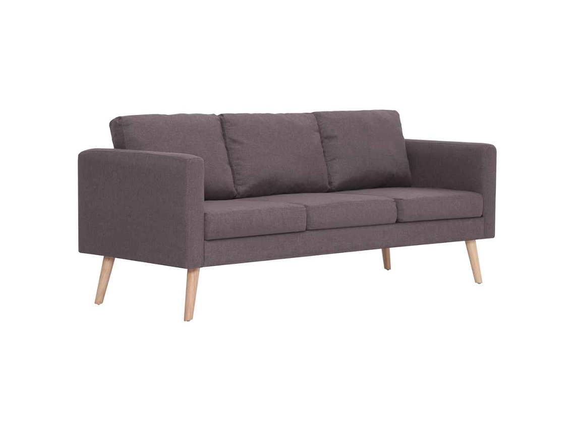 Maison Exclusive - Sofá De 3 Plazas De Tela Color Gris Taupe