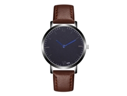 Reloj De Cuarzo Unisex De Piel Artificial Dark Coffee Zhoulianfa