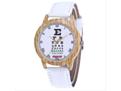 Reloj De Pulsera Unisex De Cuarzo Con Correa Vaquera, Letras Sencillas, Blanco, Zhoulianfa