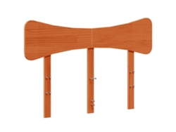 Cabecero 135 cm Madera Maciza de Pino Marrón Miel EXCLUSIVA MAISON