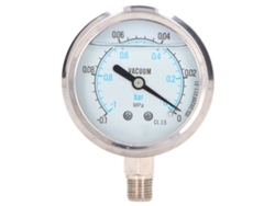 Manómetro De Vacío Con Doble Escala, Acero Inoxidable, 1/4 Npt, Para Agua Y Aceite -0,1-0 Mpa Yn-60
