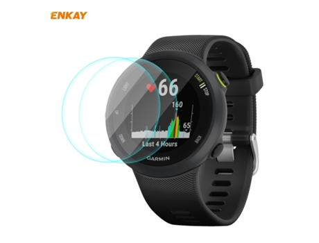 Garmin Forerunner 45/45S 2 uds Enkay Hat-Prince 0,2mm 9H 2.15D Protector de pantalla de vidrio templado con borde curvo película para reloj