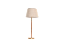 Lampara Sobremesa Laton Ratán Natural 255x35x77cm