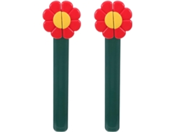 Juego De 2 Soportes Plegables De Plástico Para Libros Con Estampado Floral.