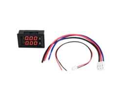 Voltímetro Y Amperímetro Digital De Cc De 0-100 V Y 10 A Con Panel Led Rojo, 2 En 1