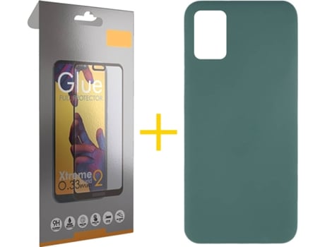 Kit Funda + Protector de Pantalla Samsung Galaxy A51 SKYHE Full Silicona Líquida (Verde)