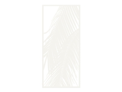 Panel Decorativo Palmera Acero Blanco Blando M