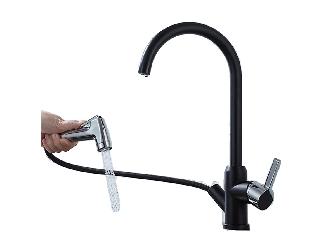 Grifo de cocina flexible, acero inoxidable duradero, opciones de agua caliente y fría, 04027 lb OEM
