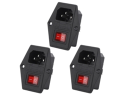 Juego De 3 Tomas De Corriente Alterna Con Interruptor De 4 Pines, Luz Y Husillo Integrado - Accesorios Para Impresoras 3d