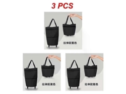 Bolsa de compras plegable, carrito con ruedas, organizador de verduras, portátil. GOKOCO