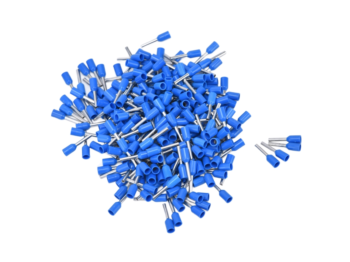 Kit 1000 Terminales De Crimpado Aislados Ferrule 20 Awg Conectores De Cable Azules E7508