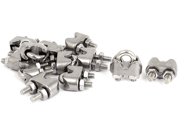 Abrazaderas para cables CHABERLU de acero inoxidable de 4 mm, 12 unidades (5/32")