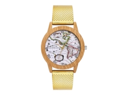 Reloj De Pulsera Unisex Sencillo De Silicona Con Movimiento De Cuarzo (dorado)