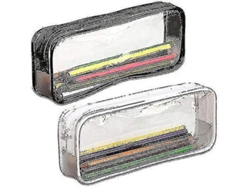 Estuche grande transparente con 2 piezas preciosas